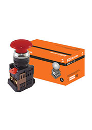 SQ0704-0015, Кнопка AEА-22 Грибок красный d22мм 1з+1р