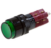 D16LMR1-2ABJG, кнопка без фиксации 250В/5А, LED подсветка 12В