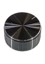 40X19HL-180, Ручка приборная черная, d40 мм