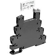 2-1416100-0, DIN-rail socket 24VDC for relays   12/24/48 VDC with LED protection   and polarity diod