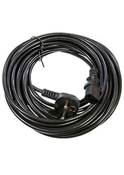 RPC186-10, кабель питания с заземлением 3x0.75мм2 10м черный