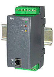 PD8 200E0, преобразователь Ethernet в RS485 20-50В AC/DC