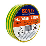 Изолента Isoflex ПВХ 15мм*10 желто-зелен, 15*10