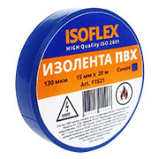 Изолента Isoflex ПВХ 15мм*20м синяя, 15*20