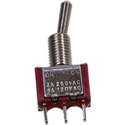 MTS-102-R, миниатюрный тумблер ON-ON, 3 контакта на провод красный