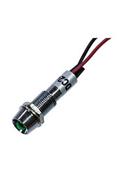 XD8-1W-G 24V, лампа индикаторная 8мм 24VDC зеленая провод