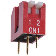DS-02, DIP переключатель 2 поз. 2.54мм (аналог SWD 1-2 ВДМ 1-2)