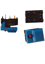 SP86L-A1-9-03, синяя кнопка с красным светодиодом