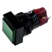 D16LAS1-1ABHG, кнопка с фикс. 250В/5А, LED подсветка 6В