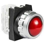 B060XK, Арматура сигнальная красная со светодиодом 12-30 В перем. и пост. тока
