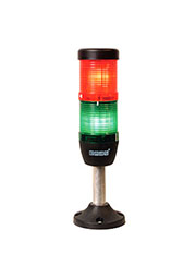IK52L024XD01, Сигнальная колонна 50 мм, красная, зеленая, 24 В, светодиод LED алюм.настенное соедине