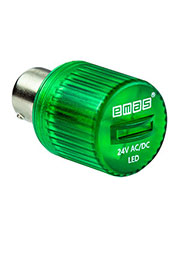 IKML024Y, Светодиод LED 24VAC/DC  зеленый