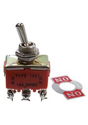 KN3(C)-202, тумблер ON-ON, 6 контактов, 250В/15А