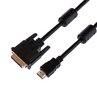 17-6303, ���� HDMI - DVI-D, 1,5�, Gold, � ��������� REXANT