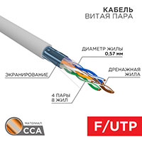 01-0147-3, ������ ����� ���� ���������� F/UTP, CCA, CAT 6, PVC, 4PR, 23AWG, INDOOR, SOLID, �����, 30