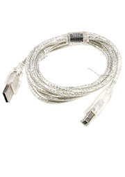 CCF-USB2-AMBM-TR6-1.8M, Каб.USB 2.0 Pro 1.8м, экран, феррит.кольцо, прозрачный