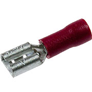 РПи-п 1.5-(4.8), Клемма ножевая изолированная штекер 4.8мм 0.5-1.5мм2 красная