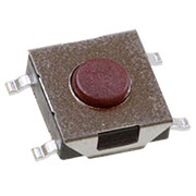 KAN0647-0252C-B,   6.6x6.1, h=2.5mm, 260gf, SMD, stainless steel cover, SMD?red stem