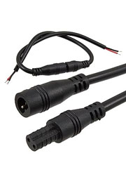 2P F/M 22AWG*2 L150MM BLACK IP65
