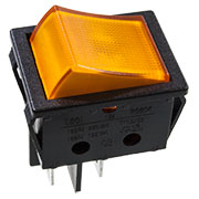 RS606-201N011CG1B, выключатель оранжевый PRFDB1-16F-BR000 ON-OFF с подсв 10A 250VAC