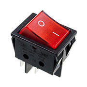 RS606B-201N012CR1B,  R595BRBT2-G  RED  b LED  b    Rocker switch, ON-OFF, red l