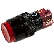 D16LMR1-1ABHR, кнопка без фикс. 250В 5А LED подсветка 6В красн.