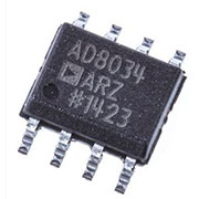 AD8034ARZ, сдвоенный малошумящий ОУ 80МГц 5-24В  [SO-8]