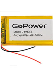LP503759 PK1 3.7V 1200mAh, ����������� 3.7� � �������, Li-Pol