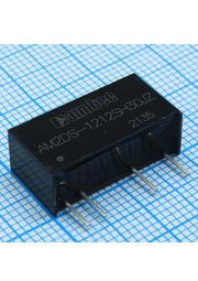 AM2DS-1212SH30JZ, DC/DC, 2Вт, вход 10.8:13.2В, выход 12В/0.016:0.167А, изоляция 3000В DC, КПД 84%, м