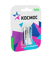 KOCLR032BL, Элемент питания алкалиновый AAA/LR03 BP-2 (блист.2шт) КОСМОС KOCLR032BL