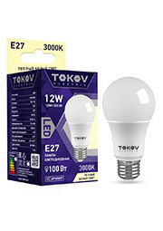 TKE-A60-E27-12-3K, ����� ������������ 12�� �60 3000� �27 176-264� TOKOV ELECTRIC TKE-A60-E27-12-3K