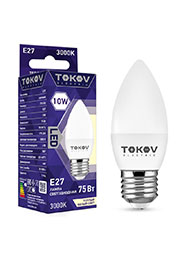 TKE-C37-E27-10-3K, ����� ������������ 10�� �37 3000� �27 176-264� TOKOV ELECTRIC TKE-C37-E27-10-3K