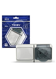 TKE-NX-V1RZ-C06T-IP54, ���� �� Nix (������� 16� 250� � ������. + 1-��. ����. 10�) IP54 ���. TOKOV EL