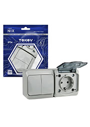 TKE-NX-V2RZ-C06T-IP54, ���� �� Nix (������� 16� 250� � ������. + 2-��. ����. 10�) IP54 ���. TOKOV EL