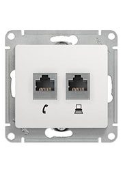 GSL000185, ������� ������������ + ���������� 2-� �� Glossa RJ45 +  b RJ11  b  ���.5E �������� ���. SE GSL00