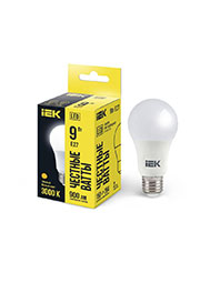 LLE-A60-9-230-30-E27, ����� ������������ A60 9�� ����������� 3000� ����. ���. E27 810�� 230-240� IEK