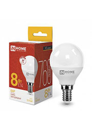 4690612020549, ����� ������������ LED-���-VC 8�� ��� 3000� ����. ���. E14 760�� 230� IN HOME 4690612