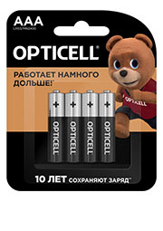 5051002, Элемент питания алкалиновый AAA/LR03 (блист. 4шт) Basic Opticell 5051002/6051002