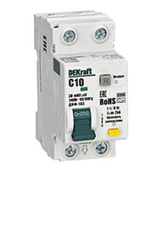 16310DEK, ����������� �������������� ����������������� ���� (����) 1P+N 10� 30�� AC �-�� C ���-103 6