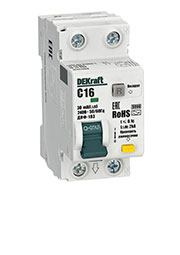 16347DEK, ����������� �������������� ����������������� ���� (����) 1P+N 16� 30�� A �-�� C ���-103 6�