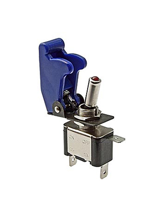 SAC-01 BLUE ASW-07D R-LED, Тумблер двухпозиционный однополюсный RUICHI ASW-07D с синим предохранител