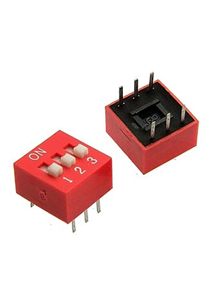 SWD1-3 (DS-03) (���1-3), DIP-������������� RUICHI, ����� SWD 1-3 (DS-03), 25 ��, 24 �, 50 ���, 3 (ON