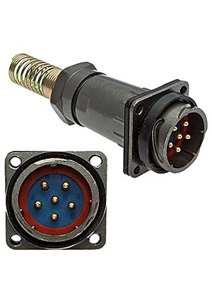 FQ24-6pin ZPJ-12, Разъём-вилка быстросъемный цилиндрический SZC FQ24-6pin ZPJ-12, 6-ти контактный