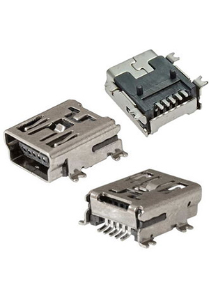 USB/M-1J (SZC), ������ Mini USB 1.1 ������� 5 ��������� SMD �� �����