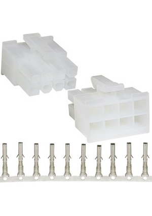 MF-2x4F +Terminal, Разъём питания низковольтный RUICHI MF-2x4F, клеммный, 8 контактов