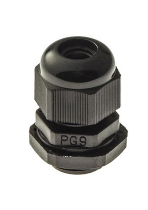 PG 9 (IP 54) Черный, Кабельный ввод RUICHI PG 9 (IP 54) чёрный, полиамид