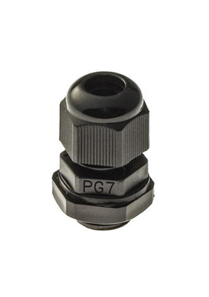 PG 7 (IP 54) Черный, Кабельный ввод RUICHI PG 7 (IP 54) чёрный, полиамид