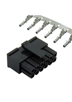 MMF-2x6F pitch 3.0 mm + Terminal, Разъём питания низковольтный RUICHI ммF-2x6F шаг3.0 мм, клеммный,