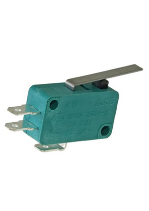 MSW-02B on-on, Микропереключатель с планкой RUICHI MSW-02B, ON-(ON) SPST, 5 А, 250 В