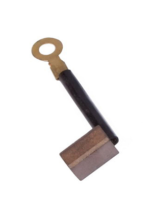 brush-9 Cu-C, Графитовая щетка для электродвигателя с изолятором токоведущего провода RUICHI, 28 мм,